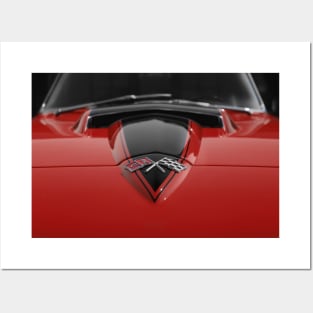 Corvette Stingray Hood Detail Posters and Art